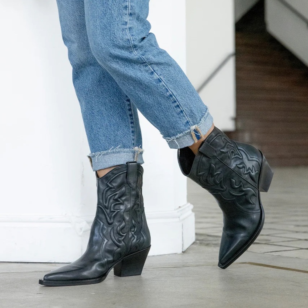 Dolce Vita Rimona Booties - Black Leather